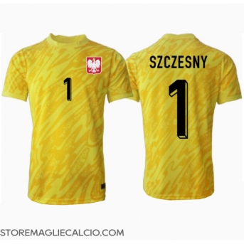 Polonia Wojciech Szczesny #1 Portiere Maglia Gara Casa Repliche Europei 2024